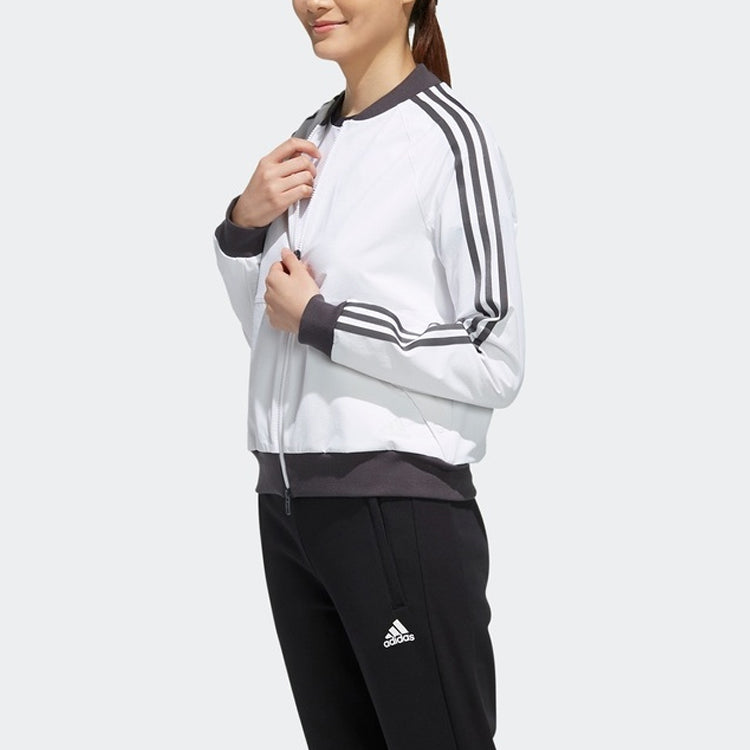 (WMNS) adidas Stand Collar Sports Jacket White FK3509
