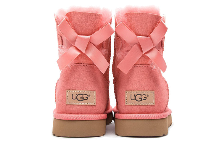 (WMNS) UGG Mini Bailey Bow II Fleece Lined Pink 1016501-LNT