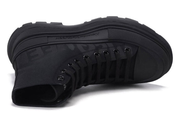 Alexander McQueen Tread Slick Logo Printed Sneakers 'Black' 682420W4RQ21070