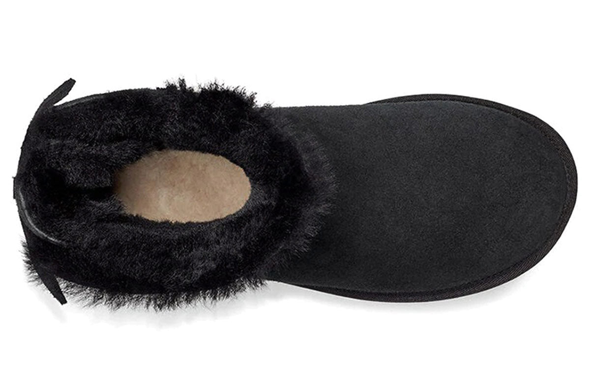 (WMNS) UGG Suede Bow Mini 'Black' 1115131-BLK