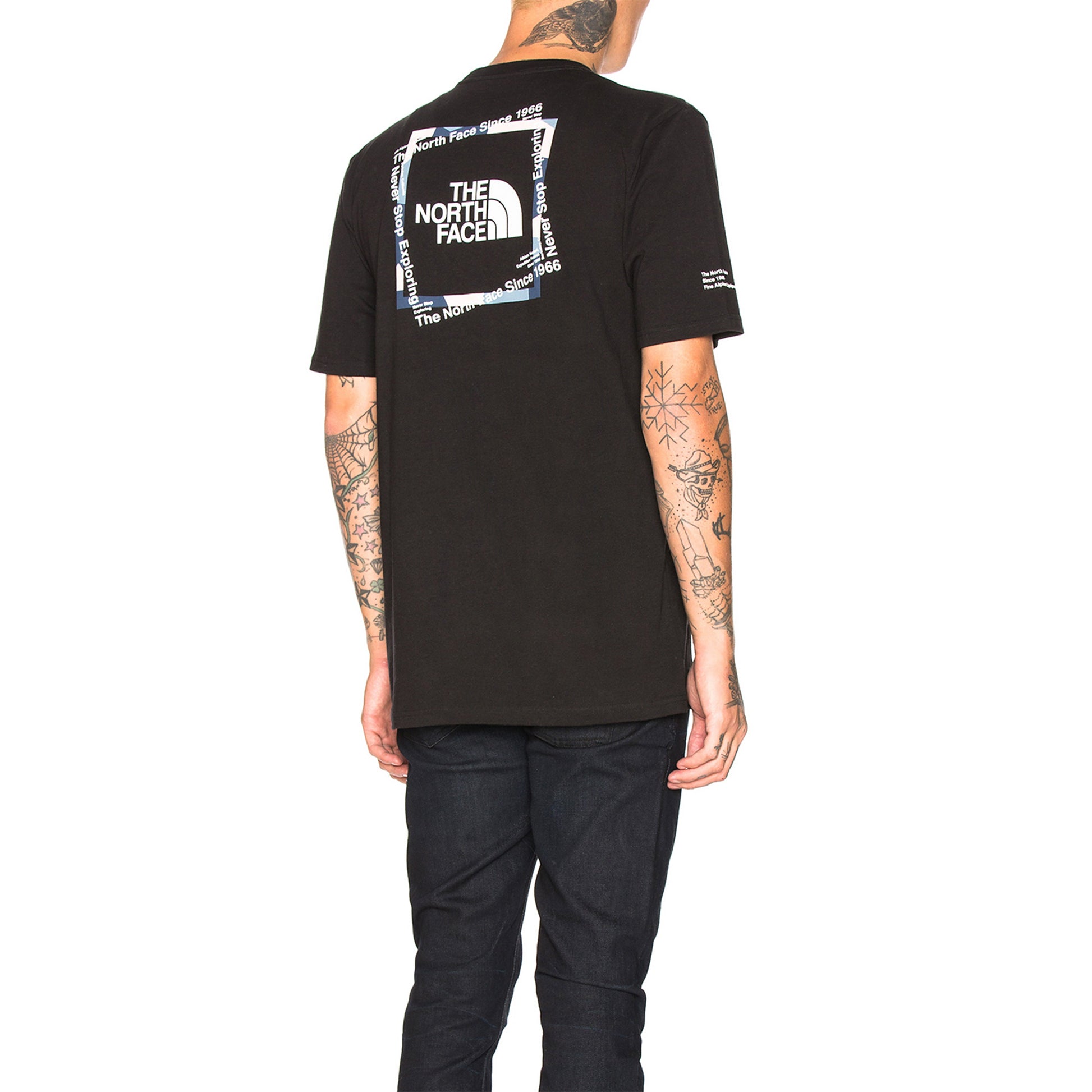 Men's THE NORTH FACE Mens Modified Heavyweight Tee Short Sleeve Black NF0A4NDUJK3