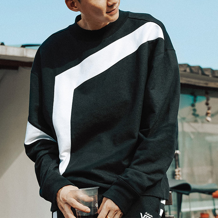 Vans Logo Printing Casual Sports Pullover Couple Style Black VN0A54NCBLK