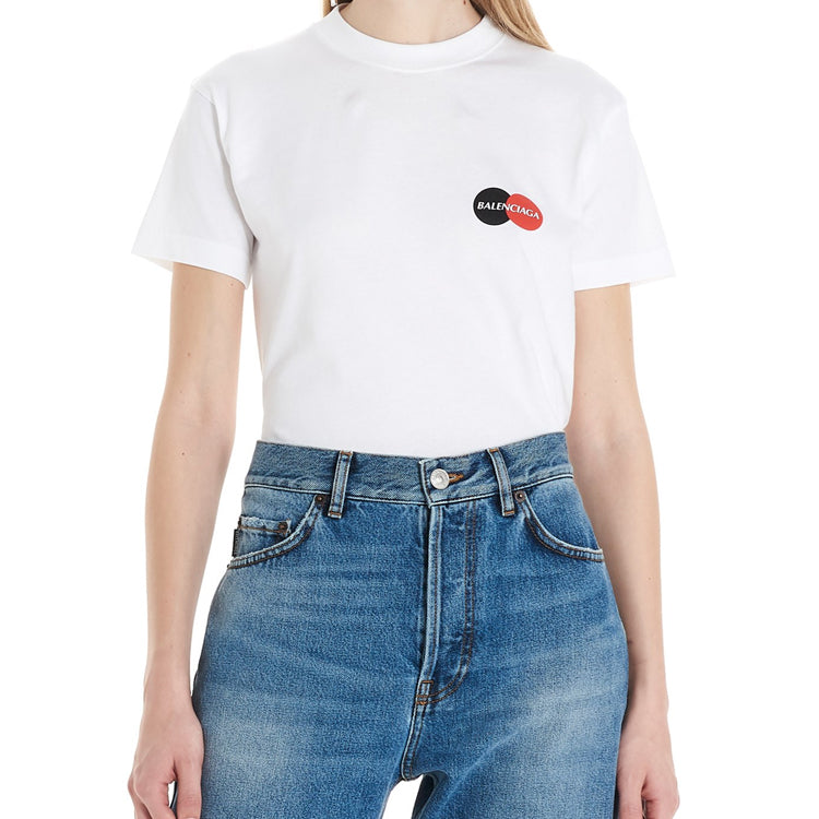 Balenciaga Printing Round-neck Short Sleeve White 612964TIV799000