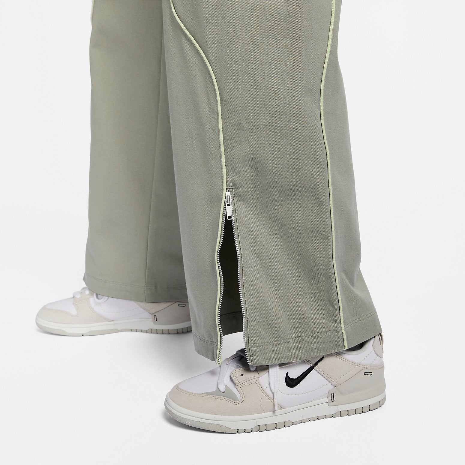 (WMNS) Nike Sportswear High Waist Woven Trousers 'Light Olive' FN1950-053