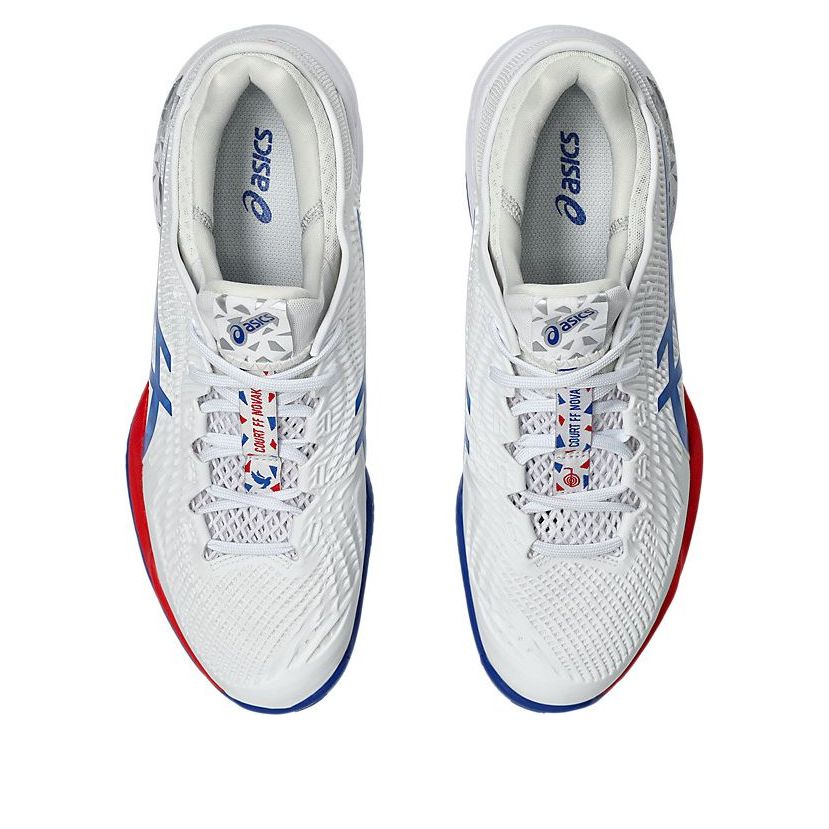 ASICS Court FF 3 Novak Clay 'Paris White Asics Blue' 1041A499-100