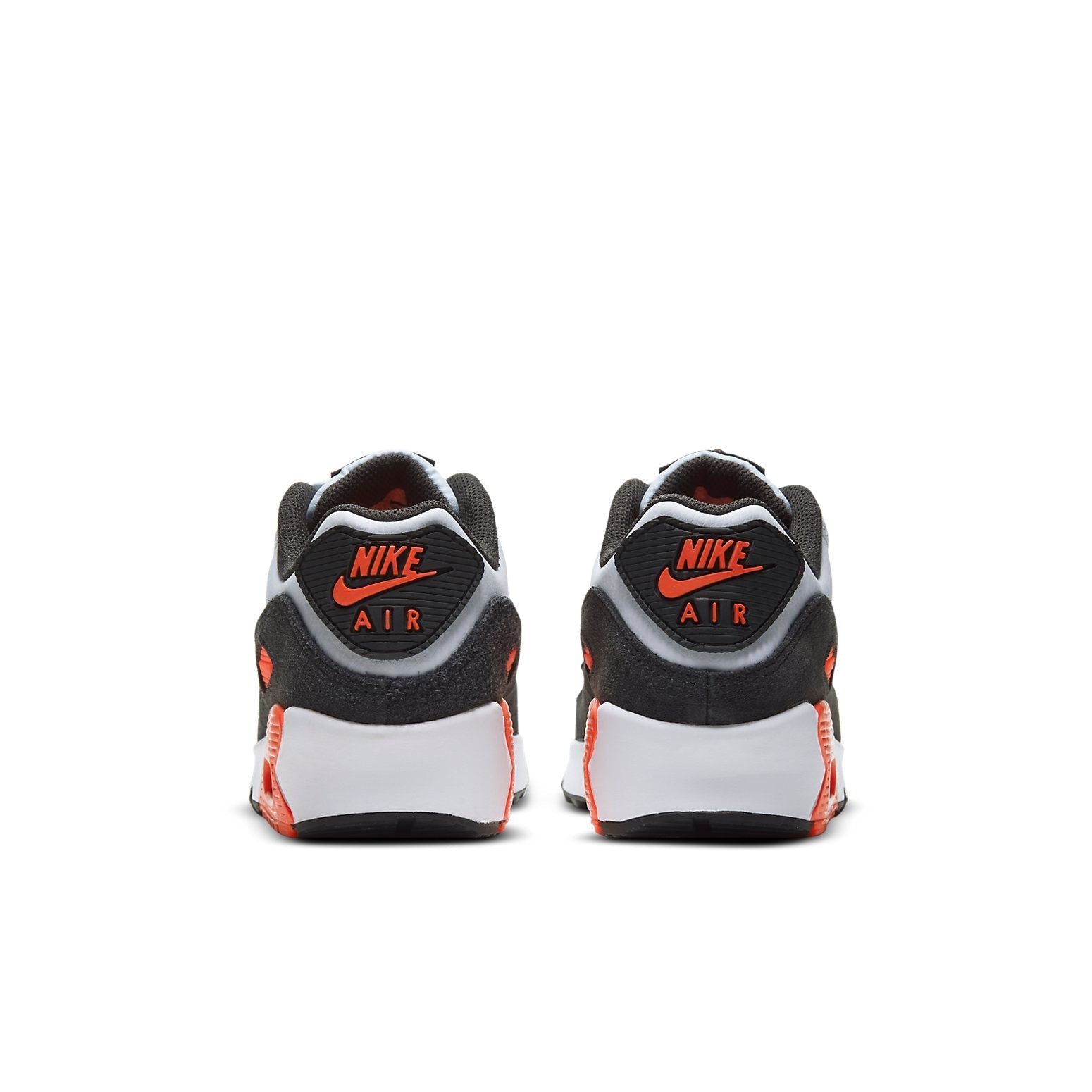 (GS) Nike Air Max 90 Leather 'Grey Bright Crimson' CD6864-012