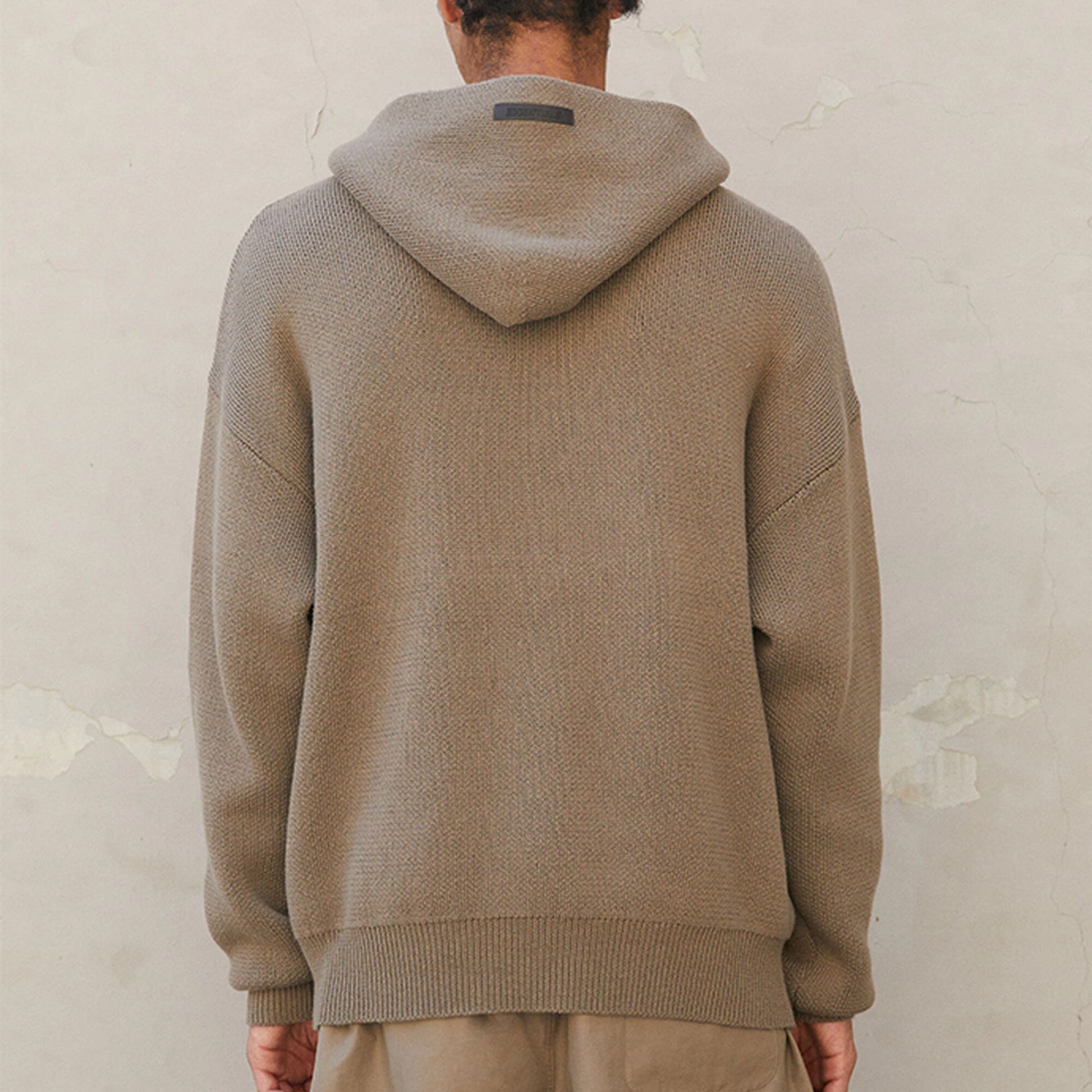 Fear of God Essentials FW21 Knit Pullover Logo Hoodie 'Harvest' FOG-FW21-014