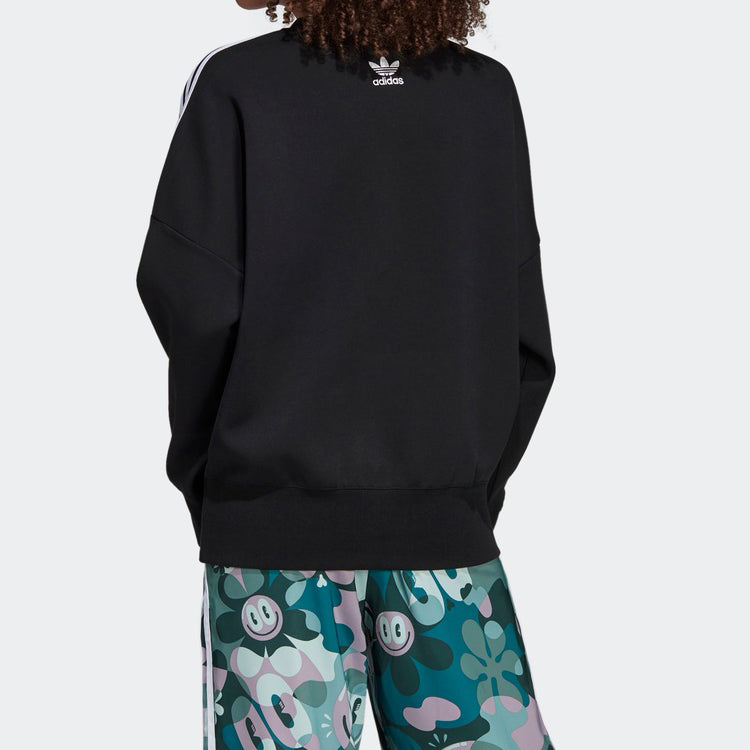 (WMNS) adidas originals Printing Sports Sweatshirt Black DV2667