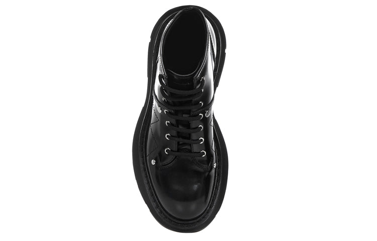 Alexander McQueen Ankle Leather Boot 'Black' 595469WHZ811081