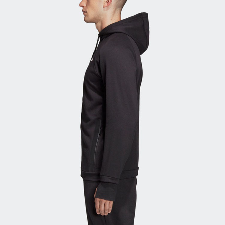adidas Sports Training Knit Hooded Jacket Black DT8994