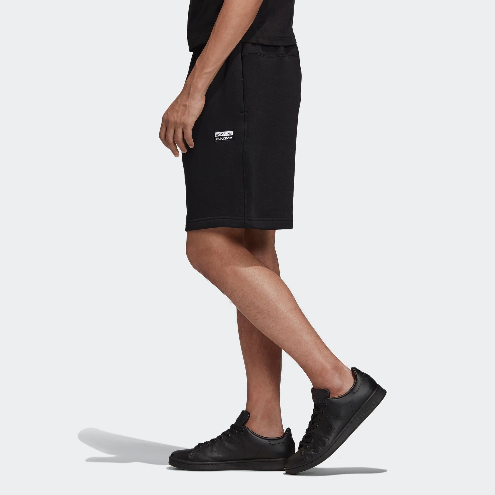 Men's adidas originals Double Label Sports Black Shorts ED7233