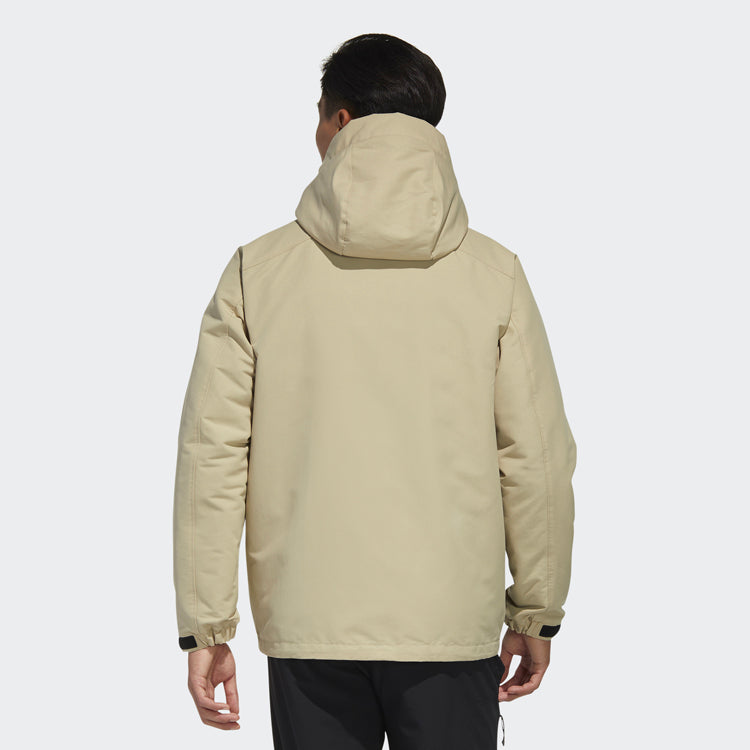 adidas 3in1 Down Jkt Multiple Pockets Outdoor Sports Detachable hooded down Jacket Brown GP2917