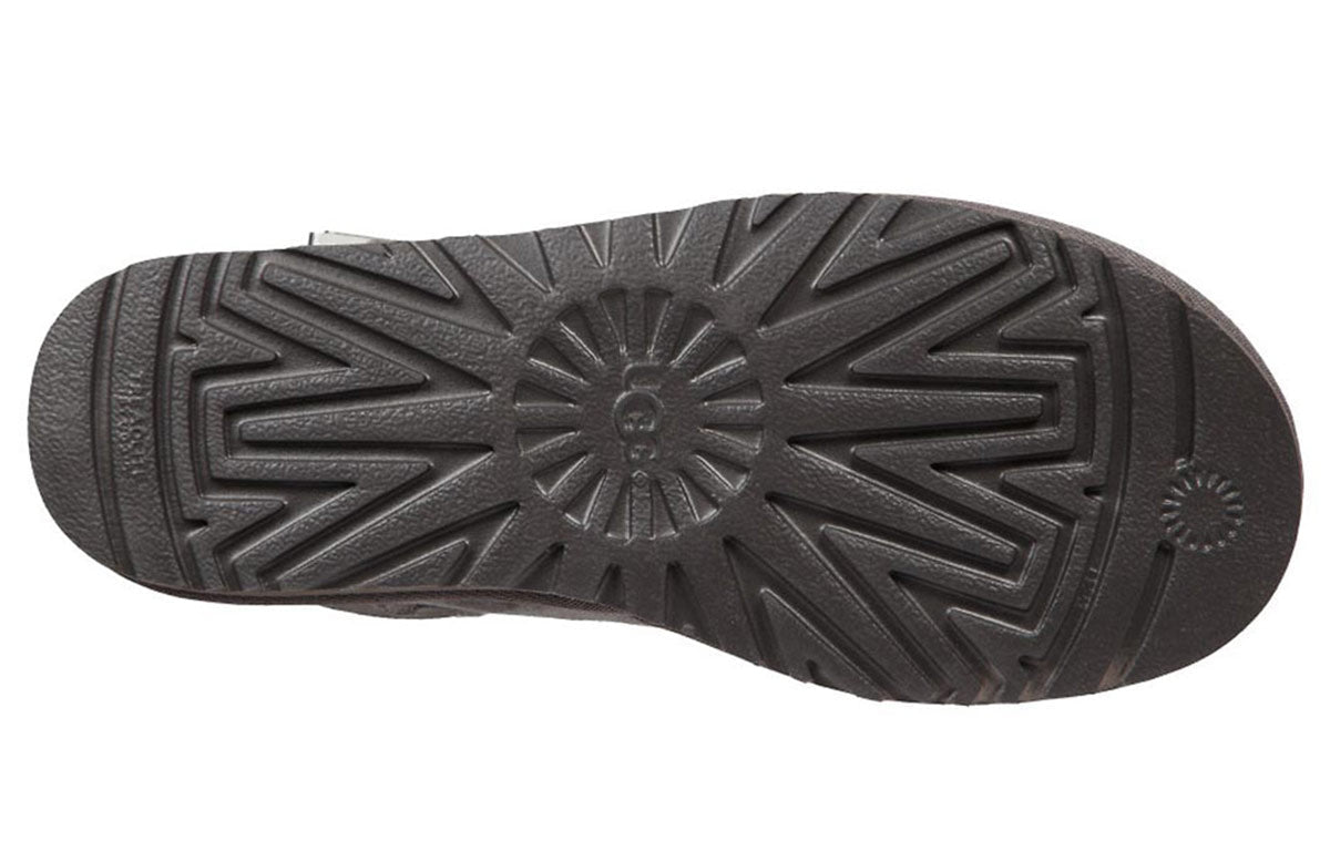 (WMNS) UGG Short Turnlock Snow Boots Gray 1094933-CHRC