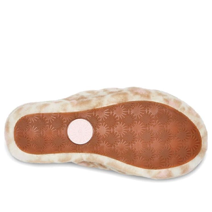 (WMNS) UGG Fluff Yeah Slide 'Panther Print' 1120903-WHT