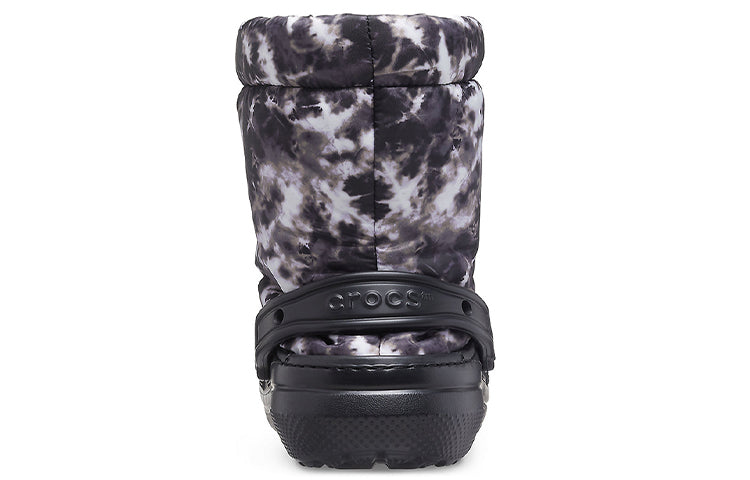 Crocs Classic Lined Neo Puff Tie Dye Boots 'Black White' 207328-001