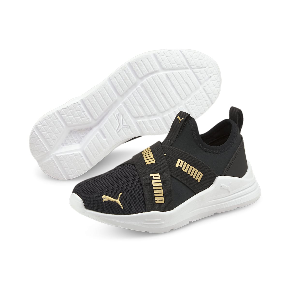 (PS) PUMA Wired Run Slip-On 'Black Team Gold' 381994-02