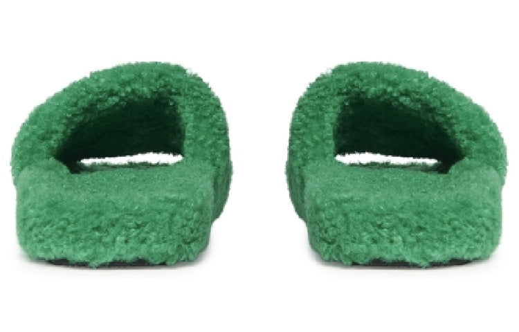 Balenciaga Furry Slides 'Green' 654747W2DO13096
