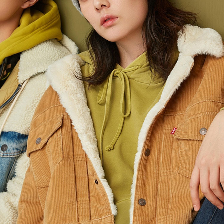(WMNS) Levi's Series Embroidered Logo Hoodie 'Green' 85279-0031