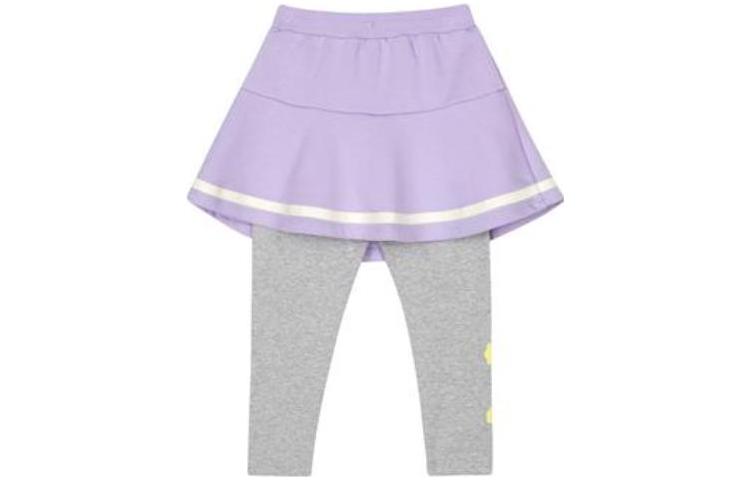 (GS) Skechers Letter Printed Sweatshirt and Long Pants Set 'White Purple' L123G026