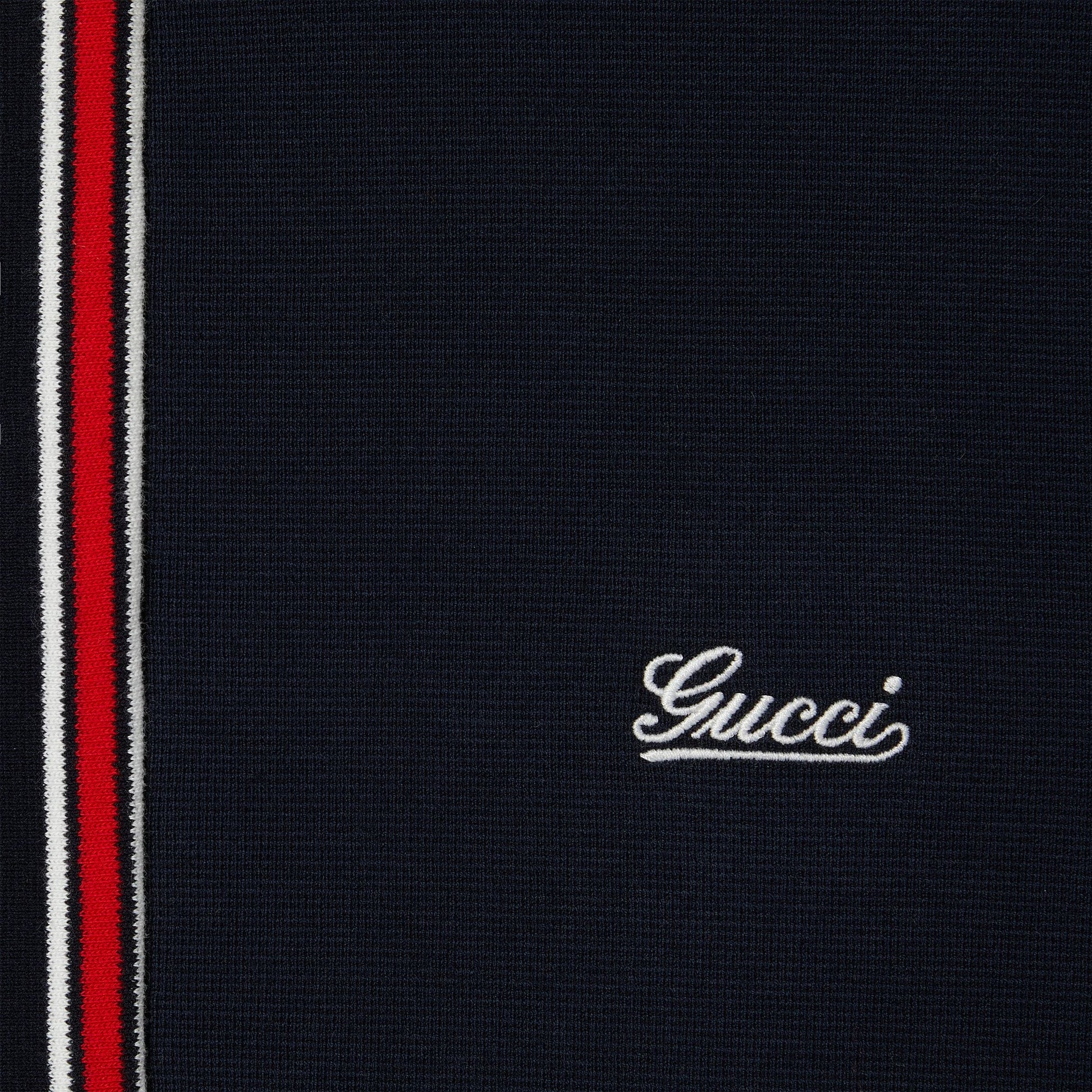 Gucci Cotton Jersey Polo Shirt 'Navy blue' 742380-XJGKU-4215
