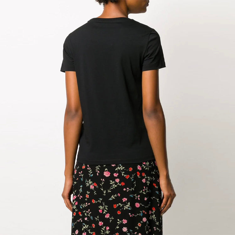 (WMNS) KENZO Logo Pattern Round Neck Short Sleeve T-Shirt 'Black' FA52TS701990-99