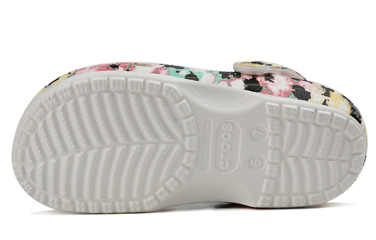 Crocs Classic Pattern Shoe Multi-Color Splicing Unisex 'Black Pink Green' 206479-928