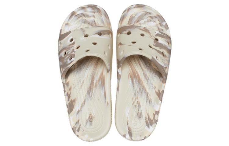Crocs Classic Marbled Sandals 'White Brown' 206879-2Y3