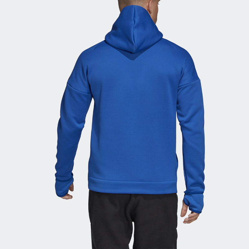 Men's adidas Logo Blue Hooded Jacket EB5237
