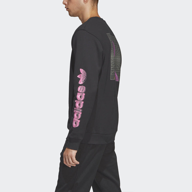 adidas originals Athleisure Casual Sports Round Neck Long Sleeves Black DV2037