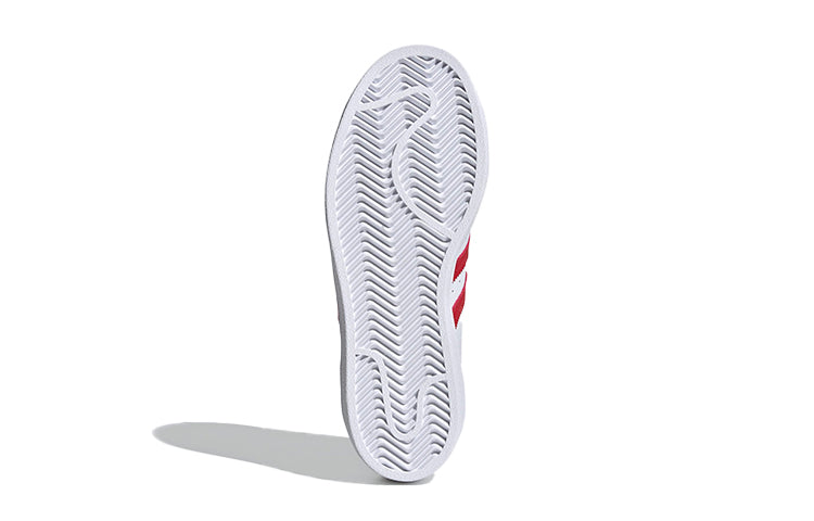 (GS) adidas originals Superstar J 'White Red' FW8293