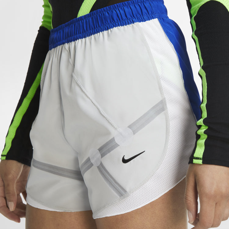 (WMNS) Nike ISPA Series Tempo Colorblock Logo Sports Shorts Gray Blue CK5000-078