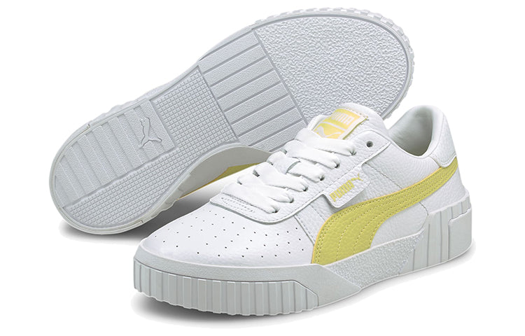 (WMNS) PUMA Cali Casual Sneakers White/Yellow 369155-32