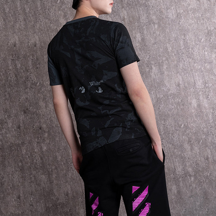 Off-White Tie Dye T-Shirt 'Black/Grey' OMAA038R21JER0141009