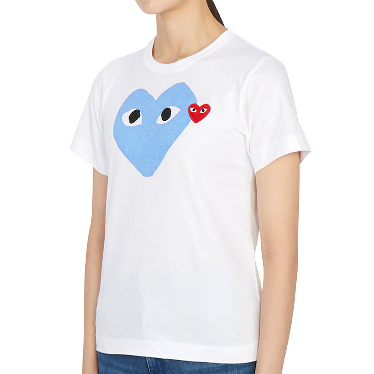 (WMNS) COMME des GARCONS FW25 PLAY Colored Heart T-Shirt 'White' AZ-T105-051-2