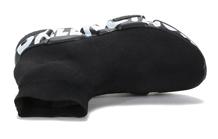 (WMNS) Balenciaga Speed Graffiti Sneakers 'Black Knit White Graffiti Sole Unit' 605942W2DB71006