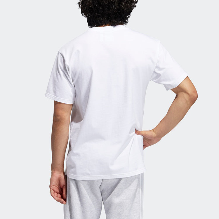 adidas originals Logo Printing Sports Short Sleeve White T-Shirt GL9849