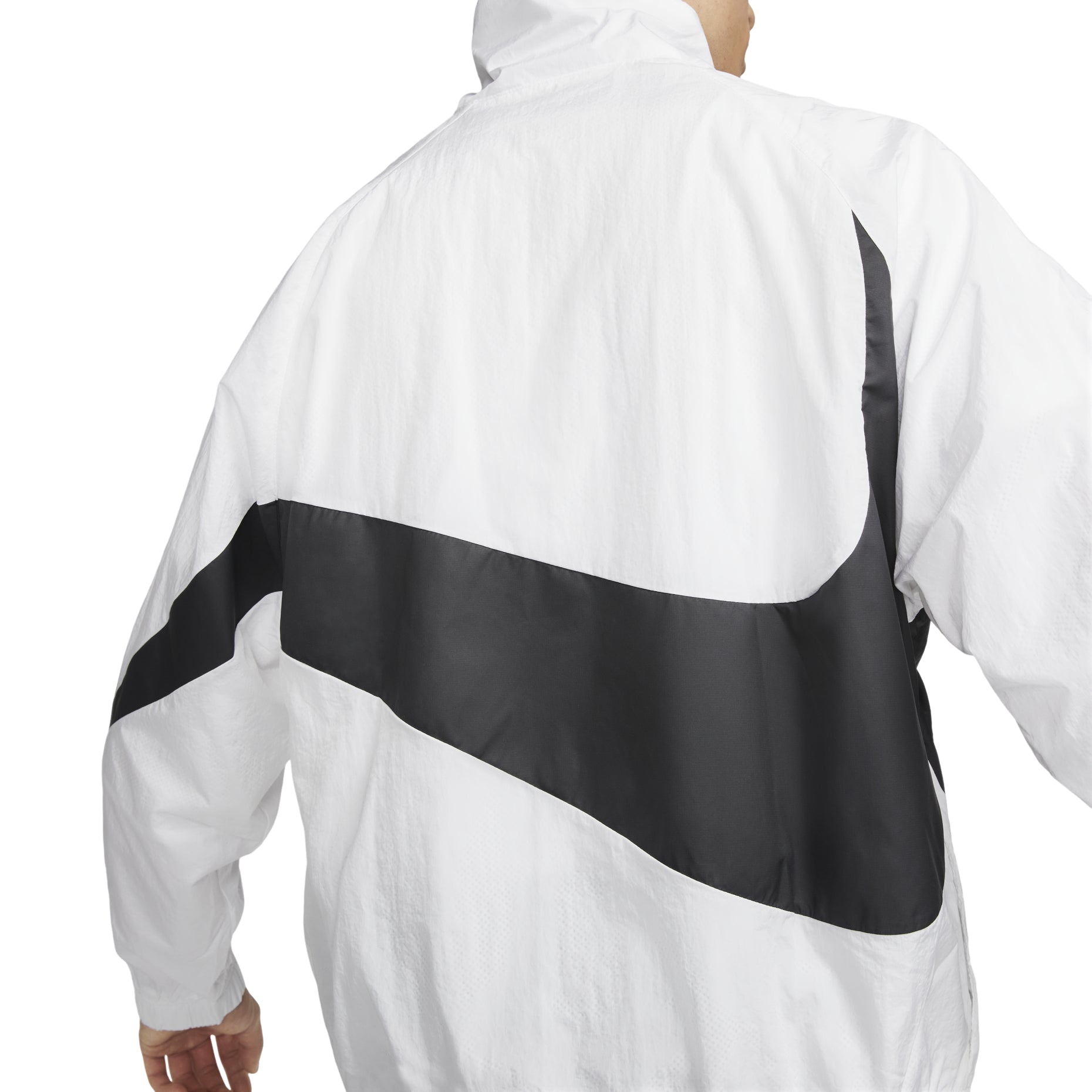 Nike Swoosh Large LOGO Woven Windproof Stand Collar Casual Sports Jacket Asia Edition White AR3133-100