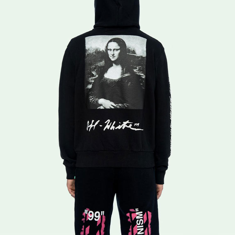 Off-White SS19 Zipper Mens Logo Mona Lisa Sweater OMBE001S190030051020