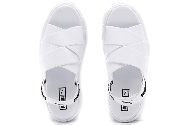 (WMNS) PUMA Platform Trace Sports sandals 'White Black' 365478-02