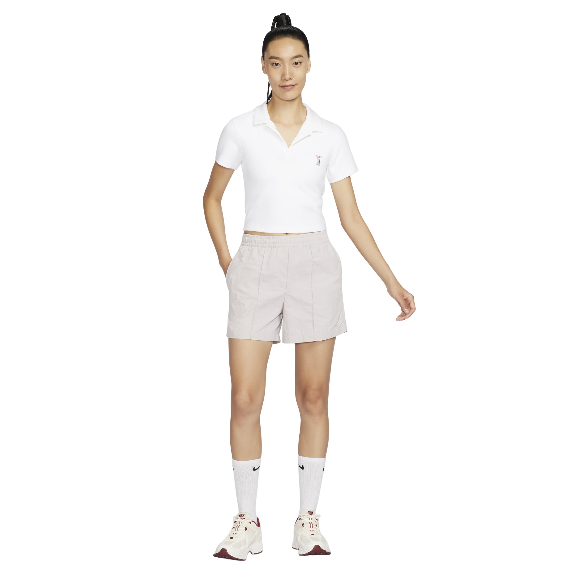 (WMNS) Nike Sportswear Polo Shirt Asia Sizing 'White' HJ6852-100