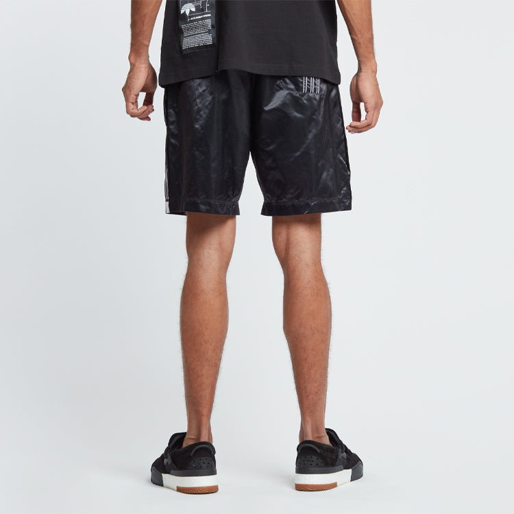 adidas originals x Alexander Wang Crossover Satin Loose Sports Shorts Black CV5257
