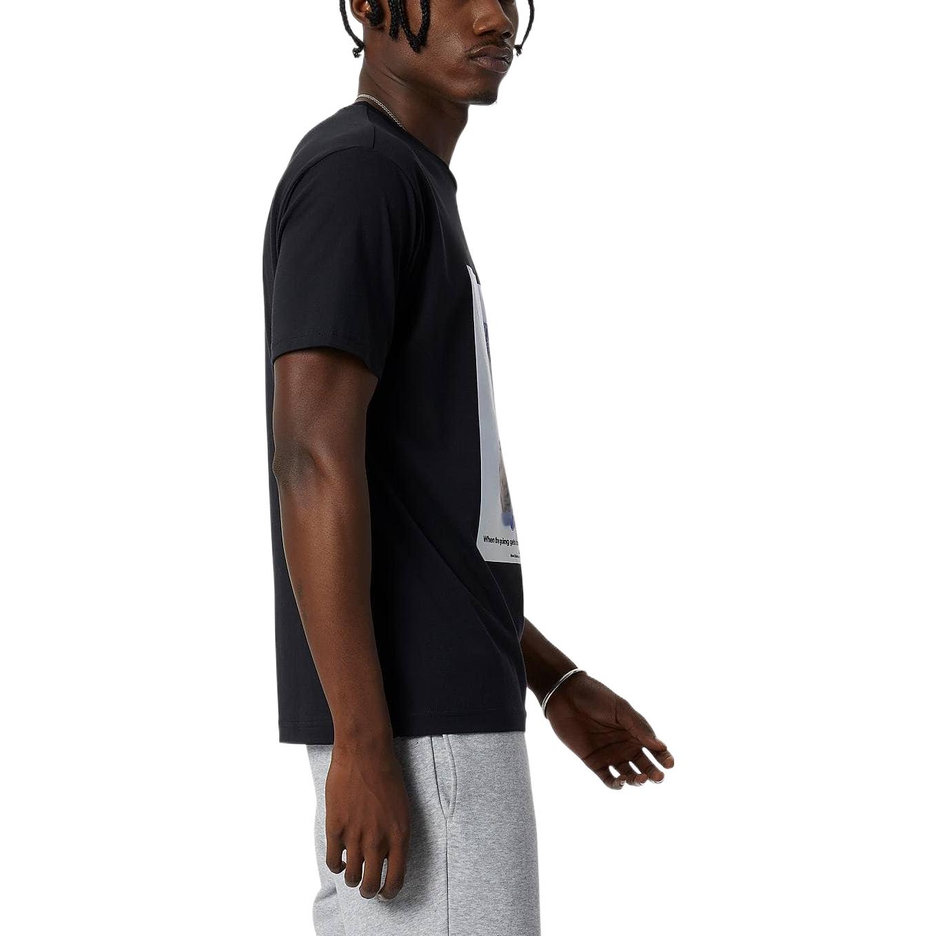 New Balance Essentials Grandpa T-shirt Asia Sizing 'Black' AMT21569-BK