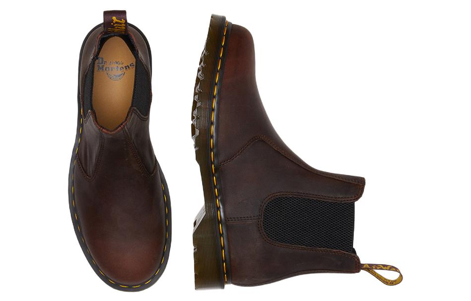 Dr. Martens 2976 Waxed Full Grain Leather Chelsea Boots 'Chestnut' 30676294