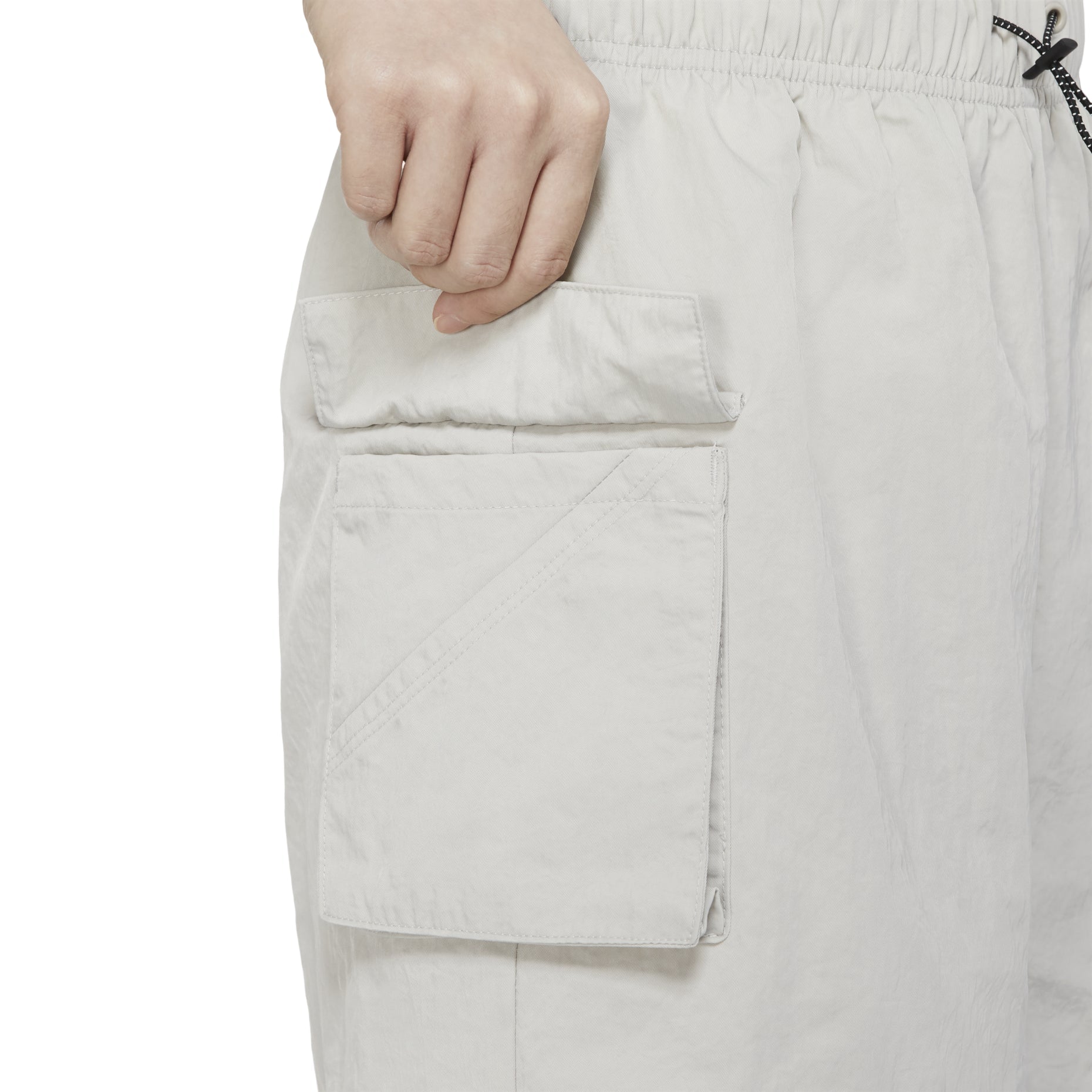 (WMNS) Nike Sportswear Essential Woven High-Rise Shorts 'Grey' DM6248-012