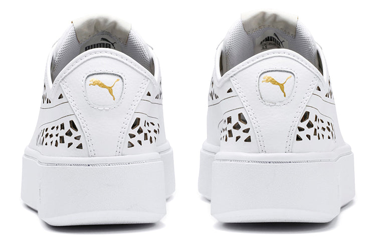(WMNS) PUMA Vikky Stacked Laser Cut SoftFoam Sneakers White 369378-02