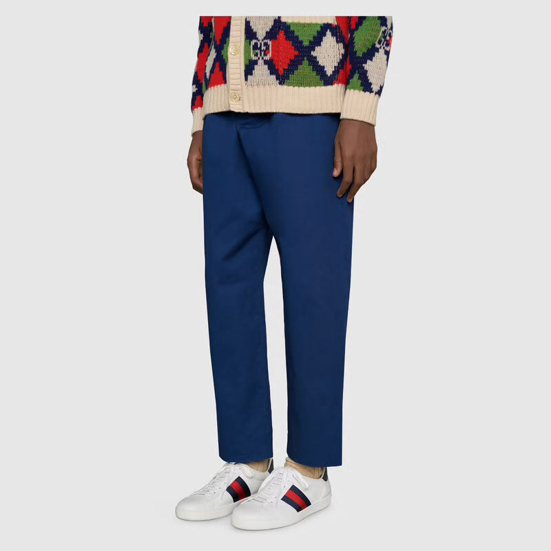 Gucci Ace Leather 'White Blue' 386750-02JR0-9072