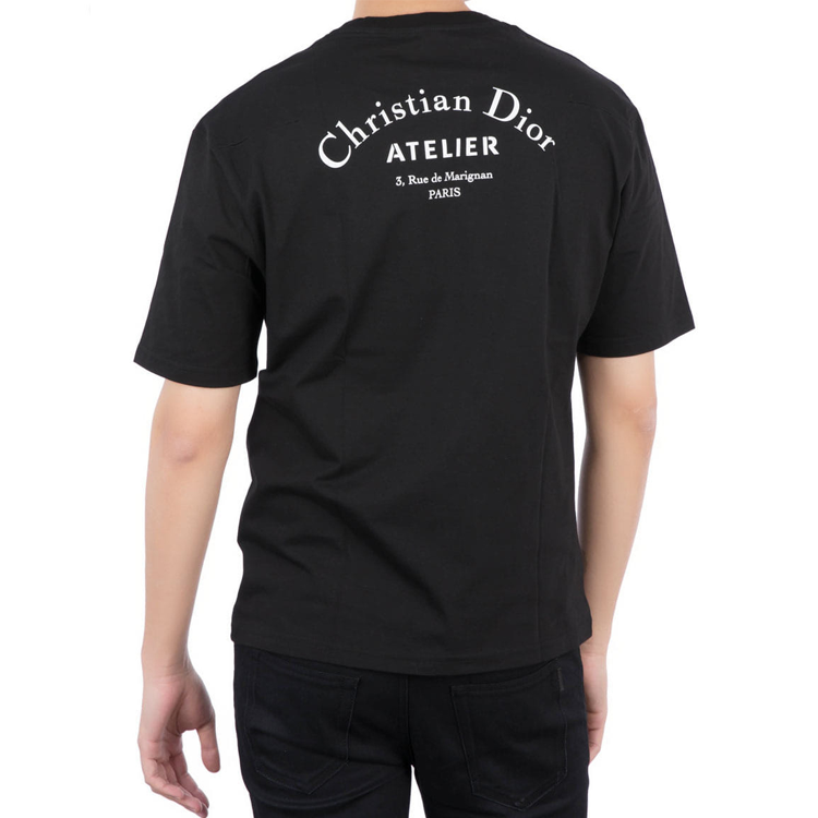 DIOR Christian DIOR Atelier Logo Crewneck Unisex Black 863J621I0533-C980