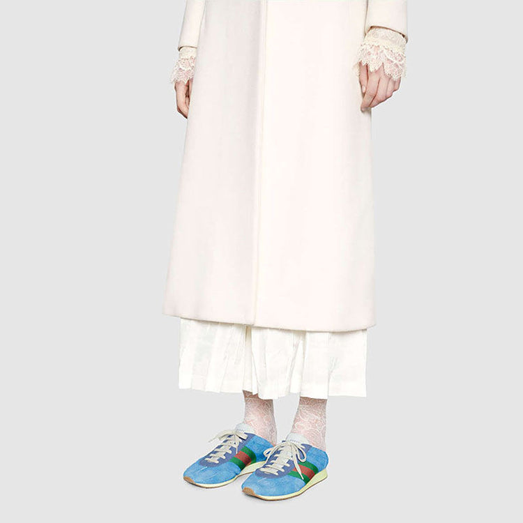 (WMNS) Gucci Rocket Suede Low 'Blue' 537049-0WE10-4361
