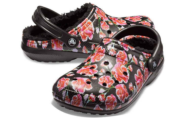 Crocs Classic Stay Warm Cozy Sports Unisex Black Red Sandals 'Black Red' 205324-643