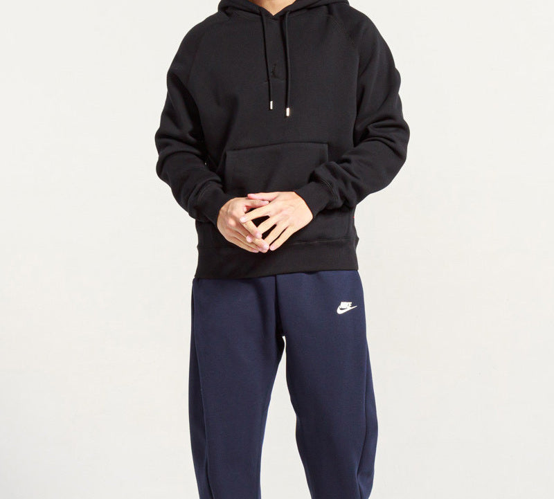 Air Jordan Embroidered Fleece Lined Drawstring Pullover Black CD8727-010